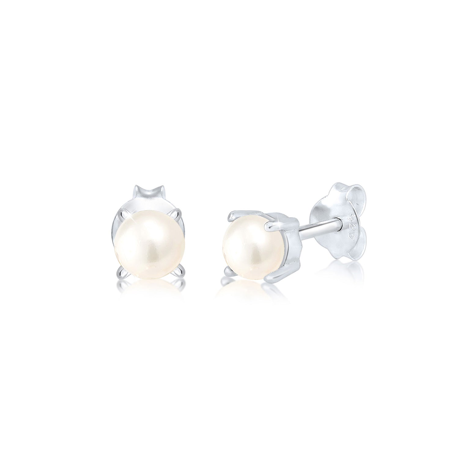 Silber - Elli | Ohrstecker | Süßwasserperle | 925er Sterling Silber