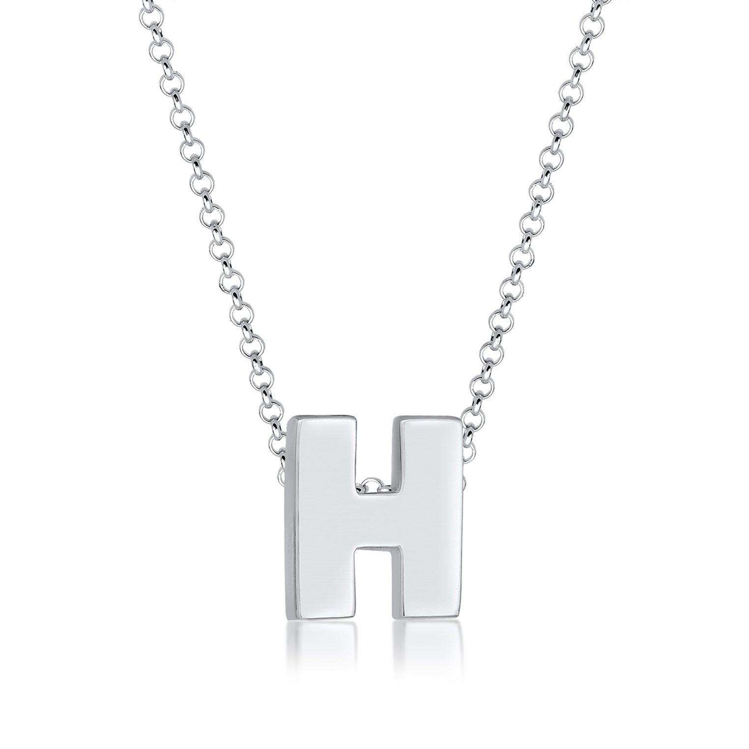 Silber - Elli | Halskette Buchstabe H | 925er Sterling Silber