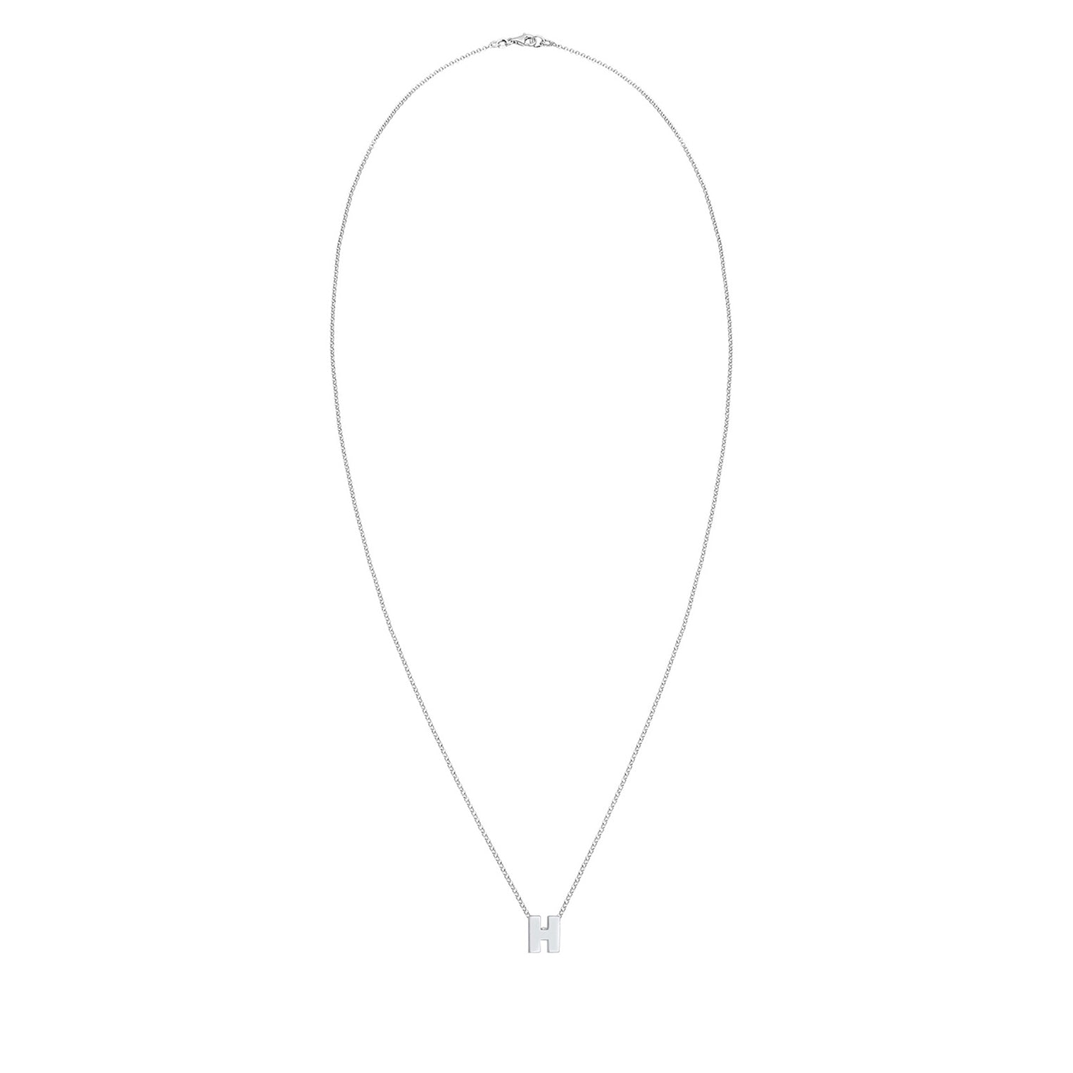 Silber - Elli | Halskette Buchstabe H | 925er Sterling Silber