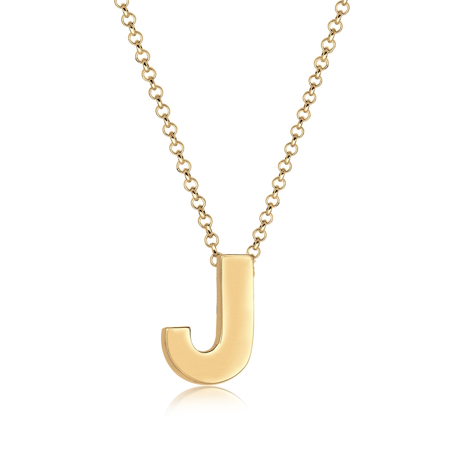 Gold - Elli | Halskette Buchstabe J | 925 Sterling Silber vergoldet