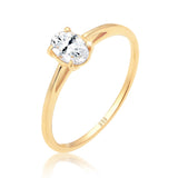 Gold - Elli PREMIUM | Verlobungsring | Topas ( Weiß ) | 585 Gelbgold