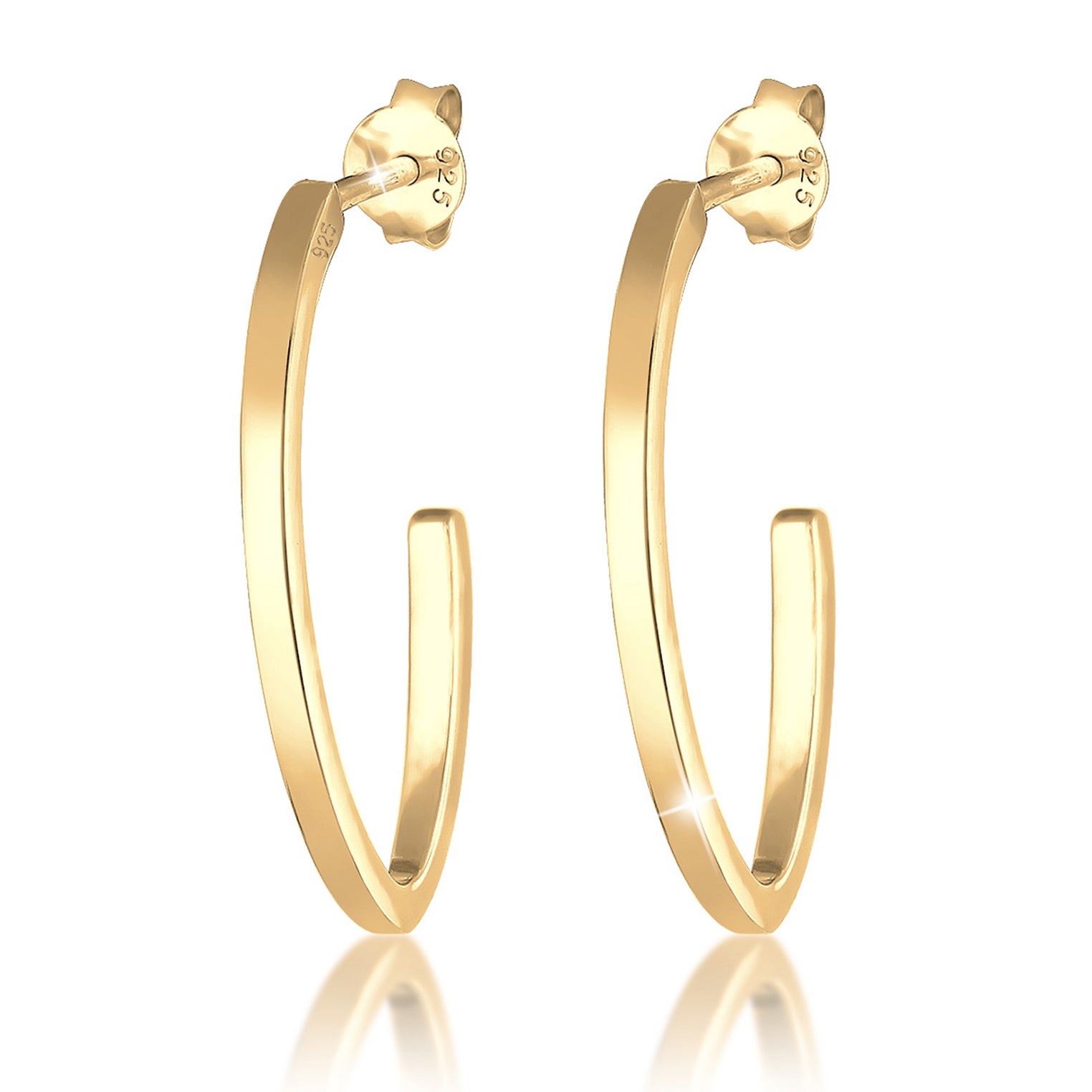 Gold - Elli | Creole | 925 Sterling Silber vergoldet
