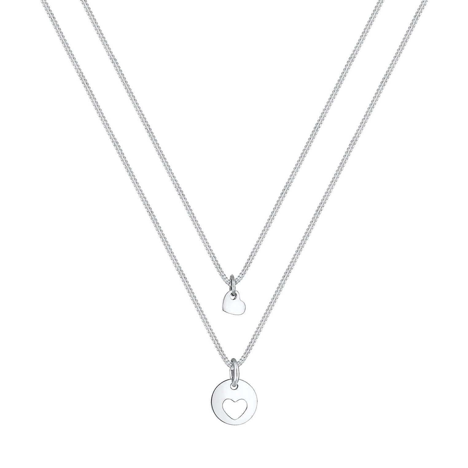 Silber - Elli | Halskettenset Herz Mutter Kind | 925 Sterling Silber