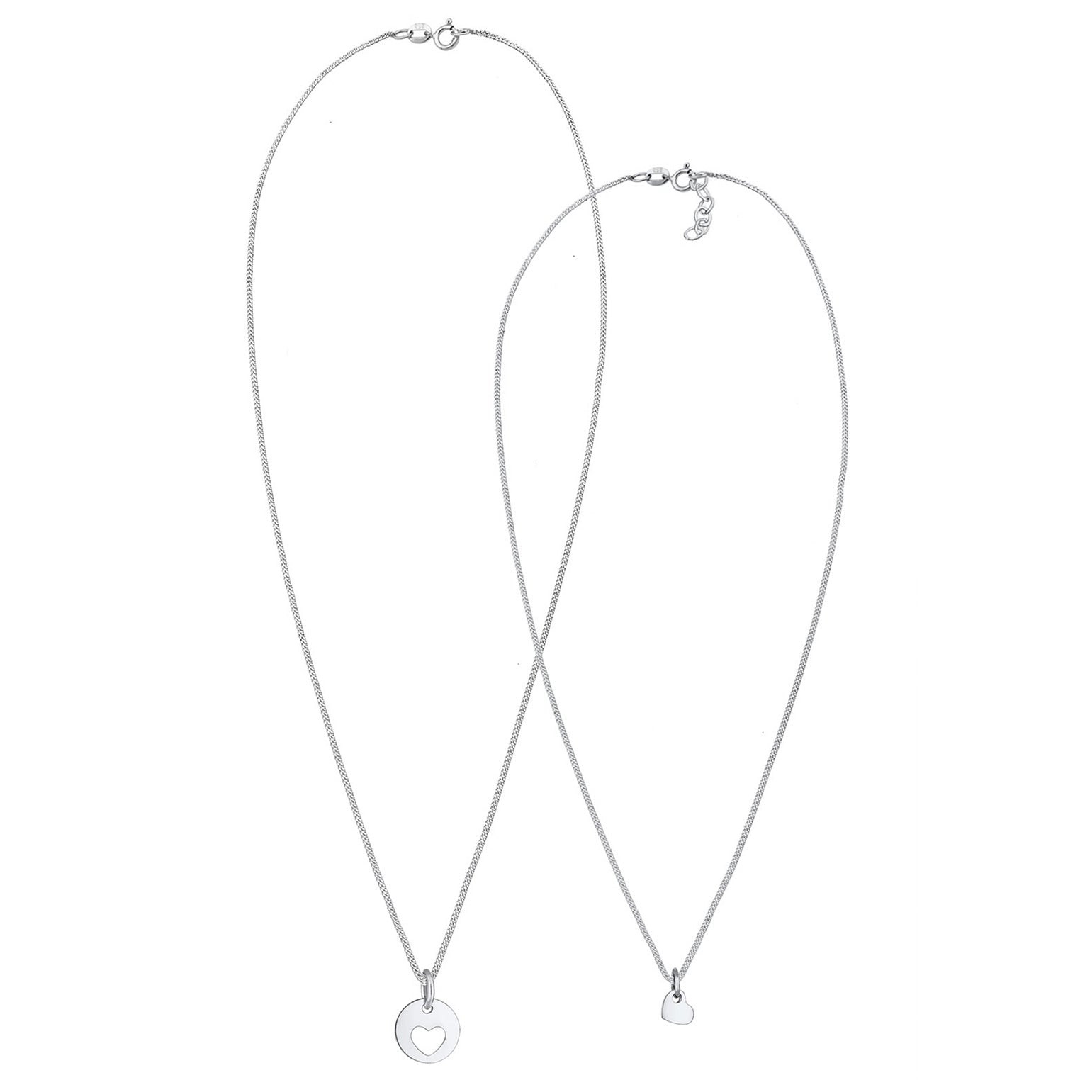 Silber - Elli | Halskettenset Herz Mutter Kind | 925 Sterling Silber