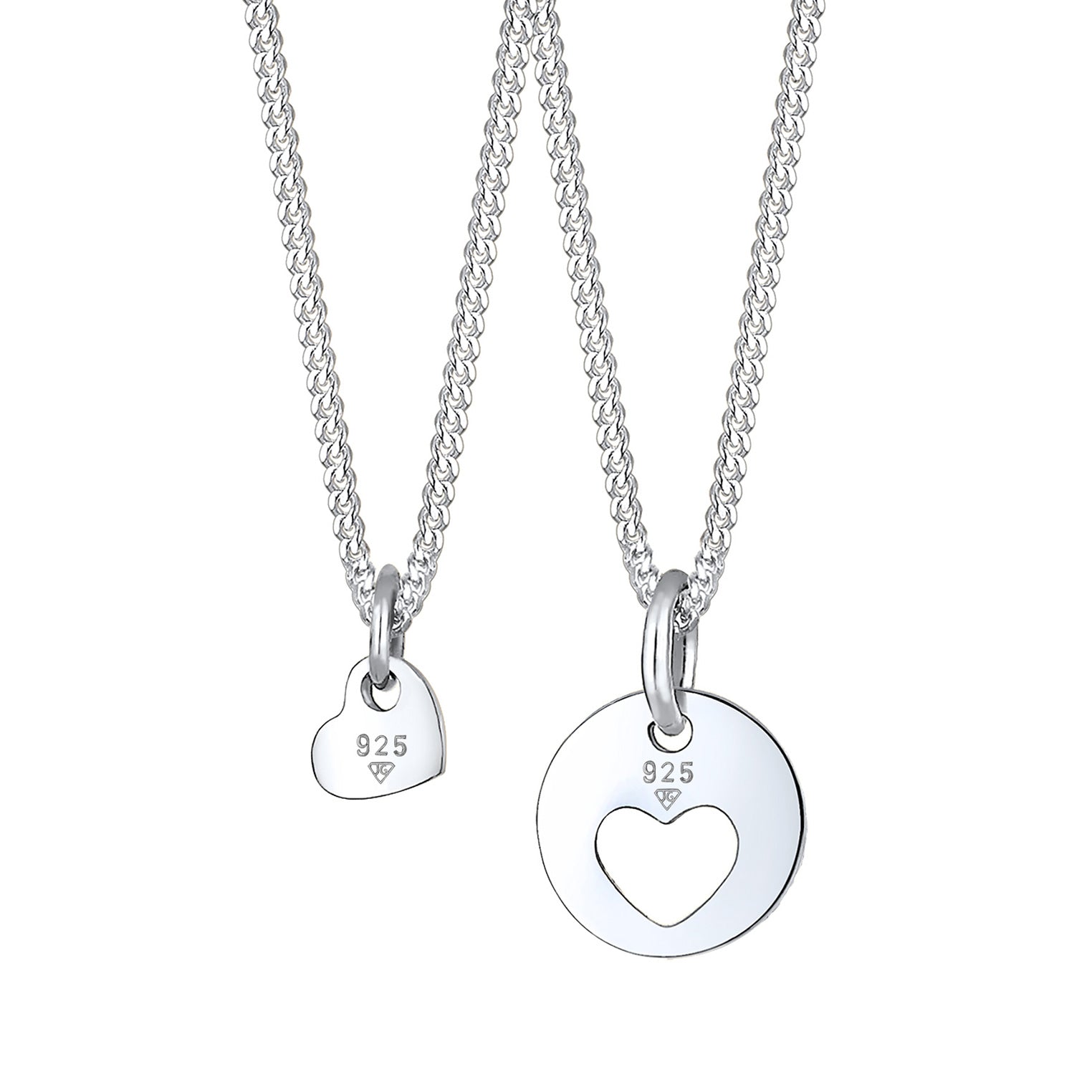 Silber - Elli | Halskettenset Herz Mutter Kind | 925 Sterling Silber