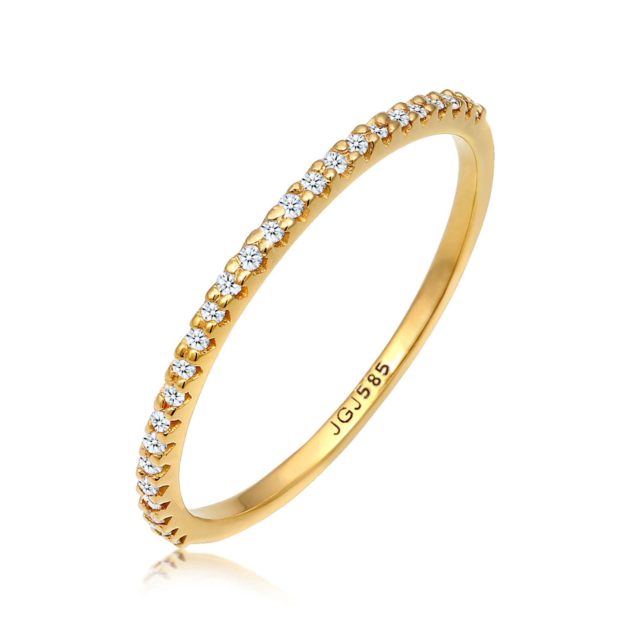 Gold - Elli DIAMONDS | Ring | Diamant ( Weiß, 0,125 ct ) | 585 Gelbgold