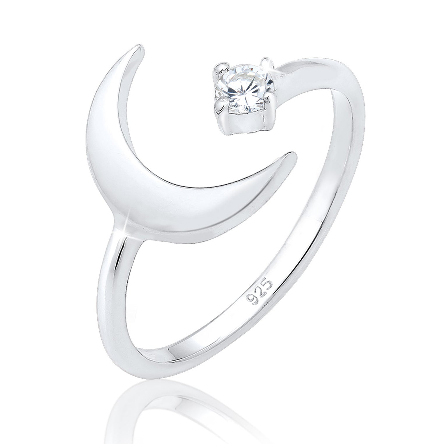 Silber - Elli | Ring Astro | Zirkonia ( Weiß ) | 925er Sterling Silber