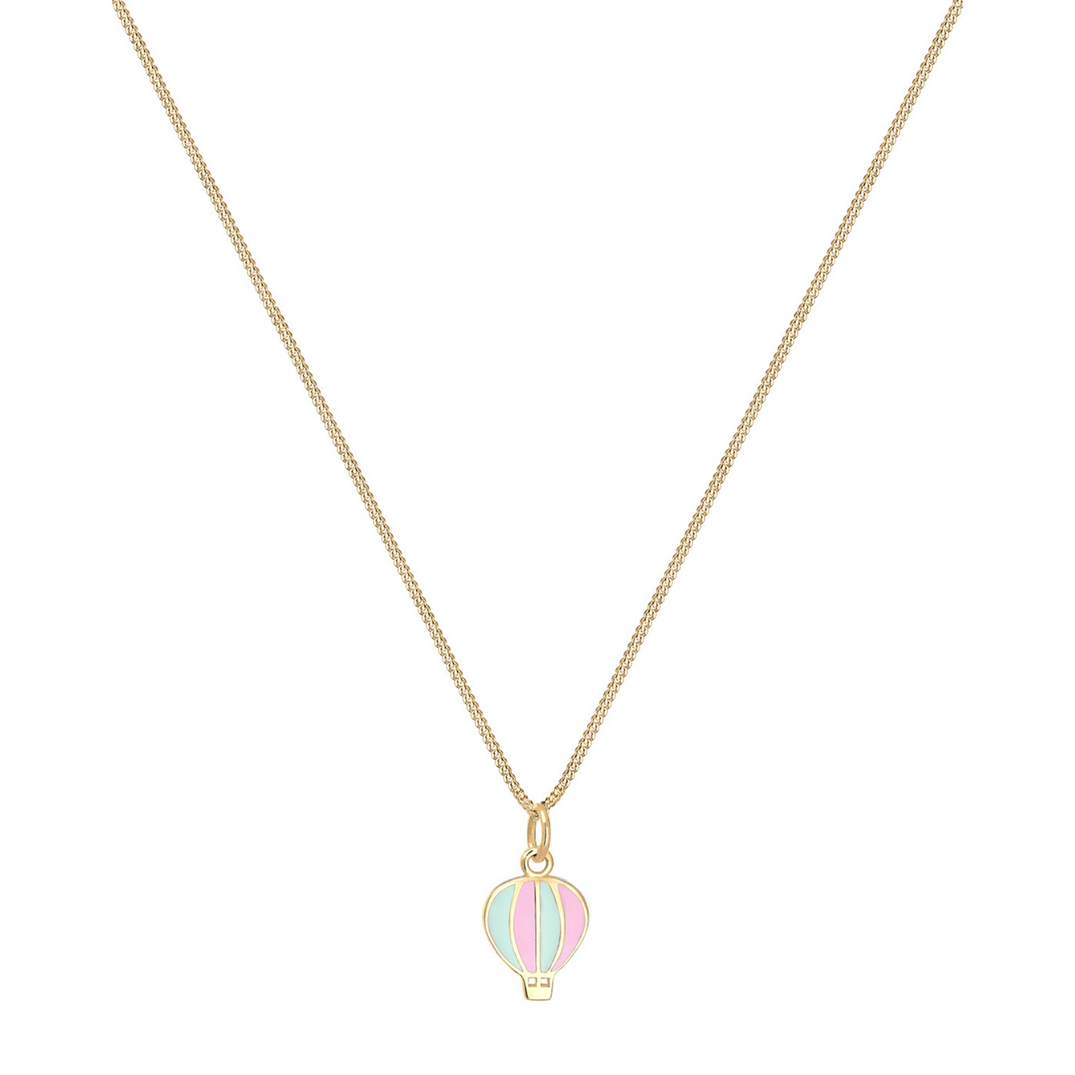 Gold - Elli | Halskette Heissluftballon | 925 Sterling Silber vergoldet