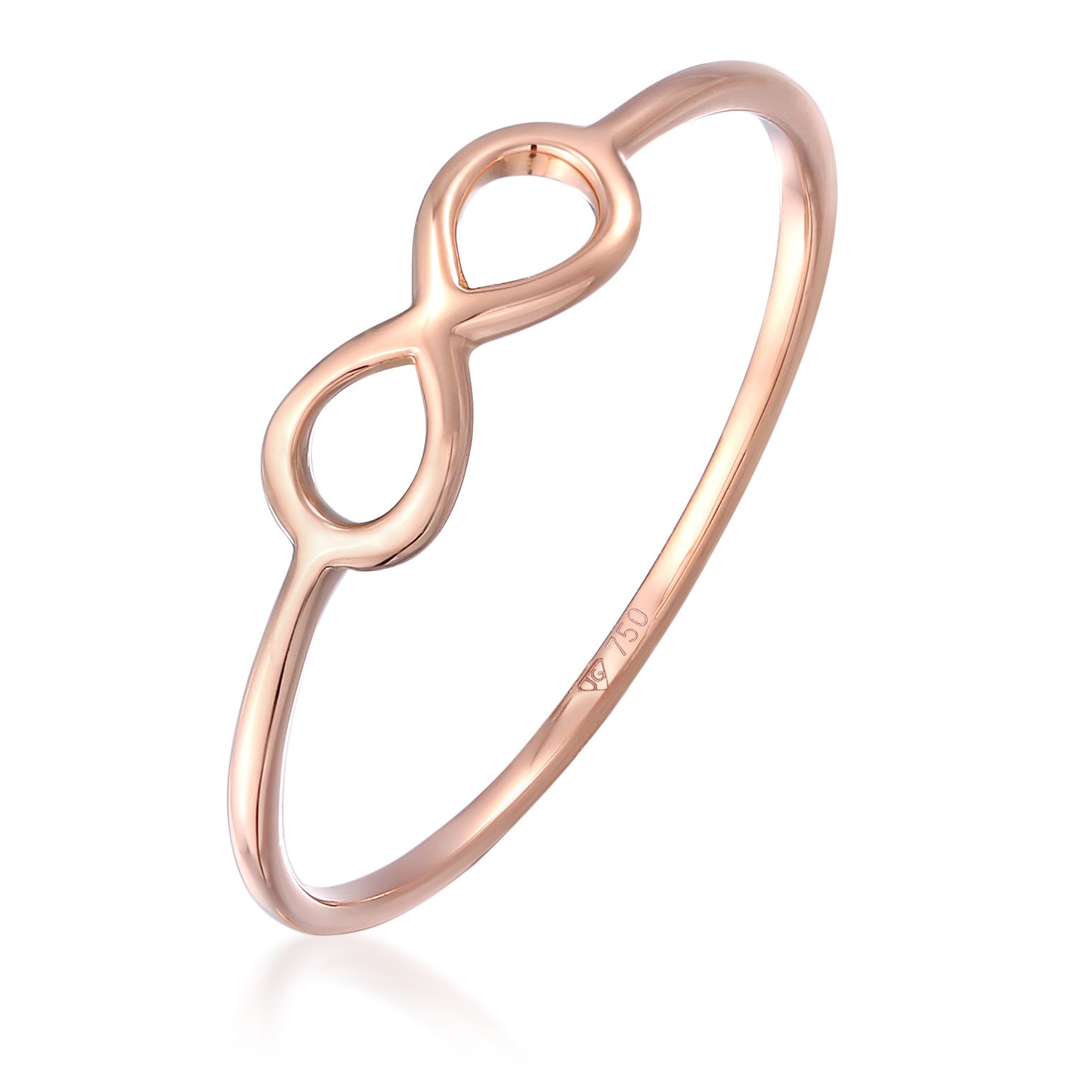 Roségold - Elli PREMIUM | Ring Infinity | 750 Roségold