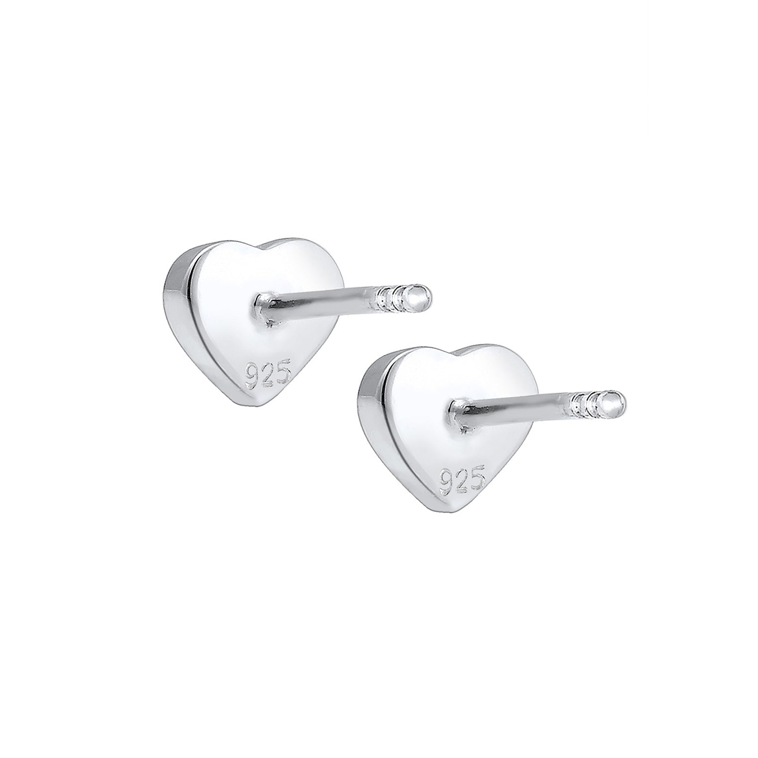 Rosa - Elli | Ohrstecker Herz | Emaille (Rosa) | 925er Sterling Silber