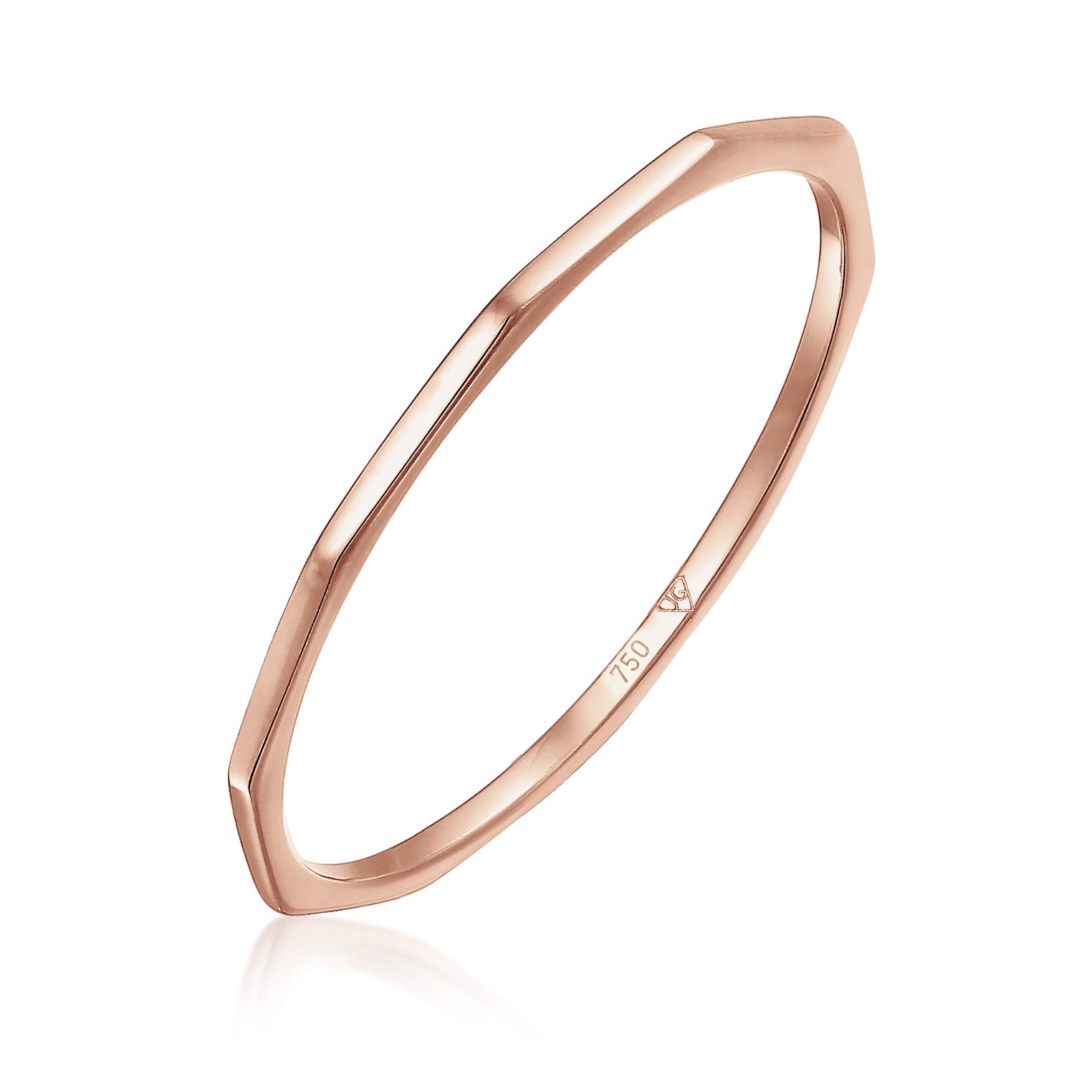 Roségold - Elli PREMIUM | Ring Geo | 750 Roségold