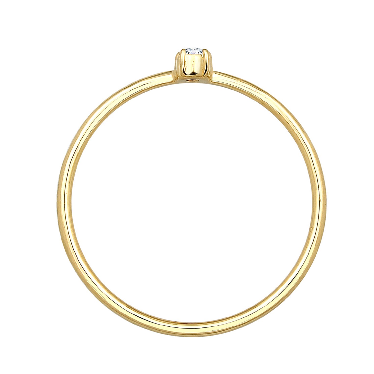 Gold - Elli DIAMONDS | Verlobungsring | Diamant ( Weiß, 0,06 ct ) | 375 Gelbgold