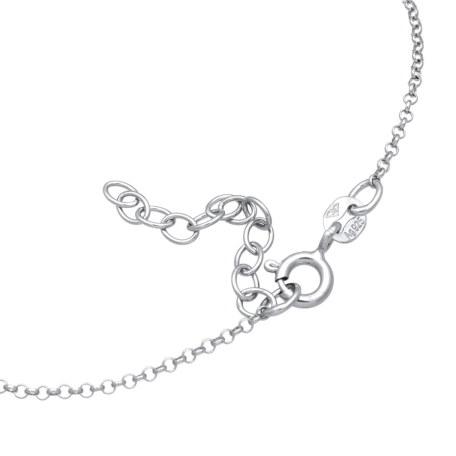Silber - Elli | Armband Handchain | Kristall (Weiß) | 925er Sterling Silber