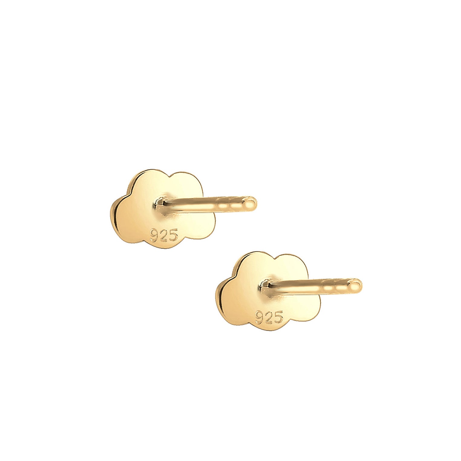 Gold - Elli | Ohrring Wolke | 925 Sterling Silber vergoldet