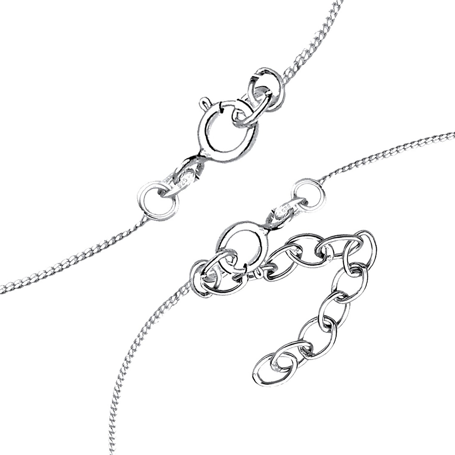 Silber - Elli | Mutter-Kind-Kettenset | 925er Sterling Silber