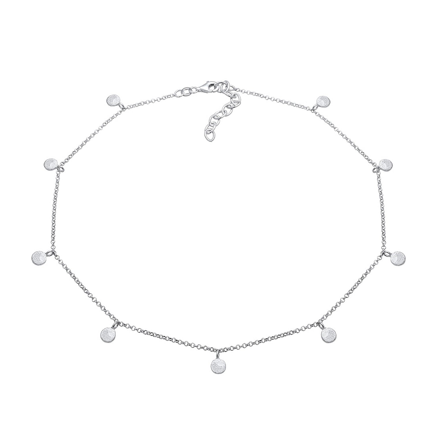 Silber - Elli | Choker Basic Plättchen | 925er Sterling Silber