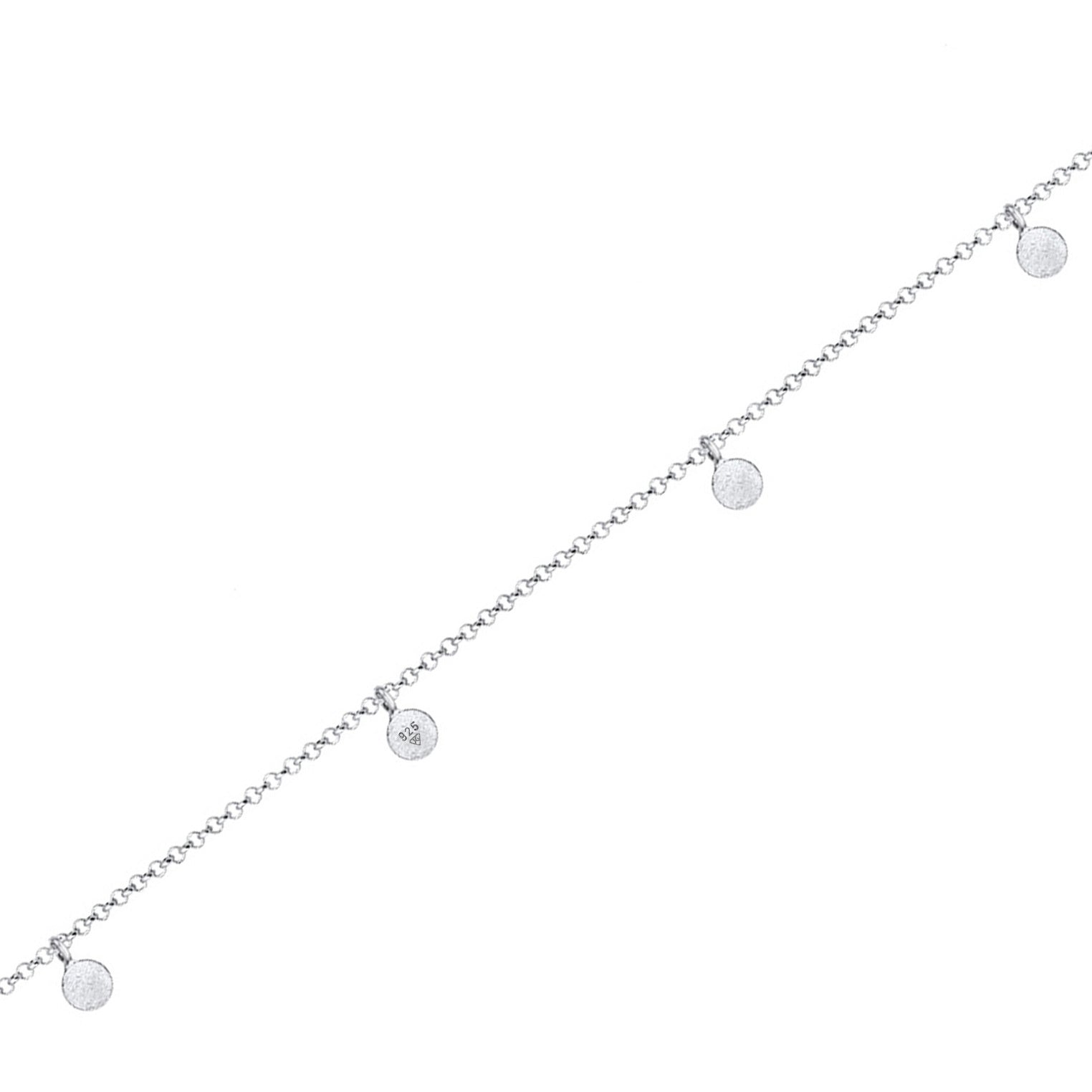 Silber - Elli | Choker Basic Plättchen | 925er Sterling Silber