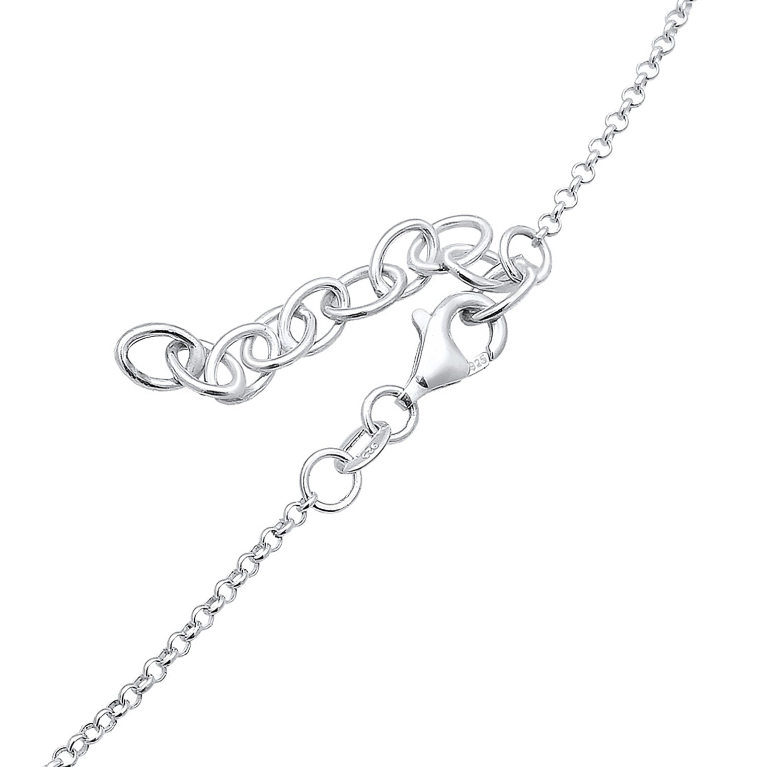 Silber - Elli | Choker Basic Plättchen | 925er Sterling Silber