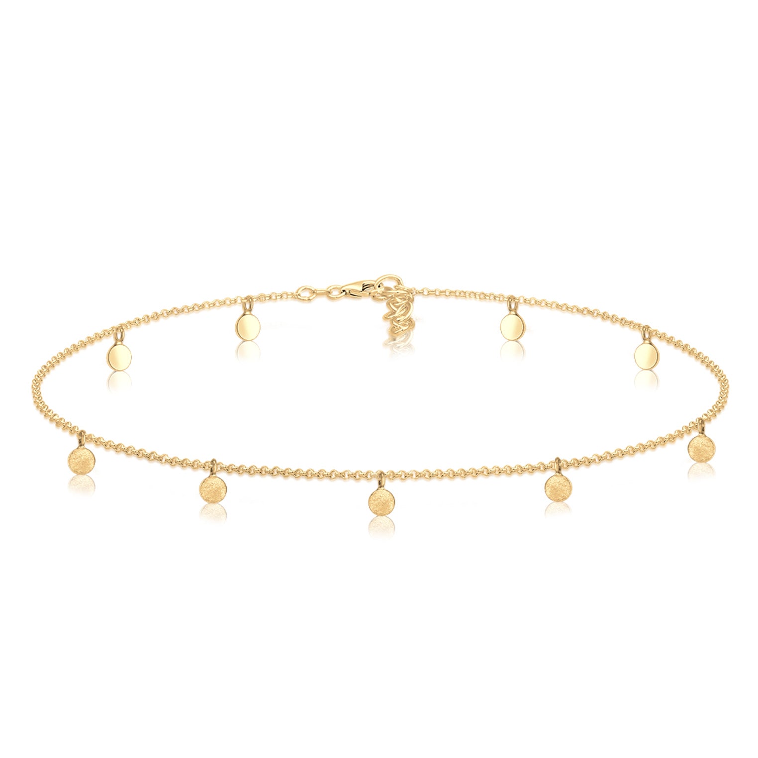 Gold - Elli | Choker Basic Plättchen | 925er Sterling Silber vergoldet