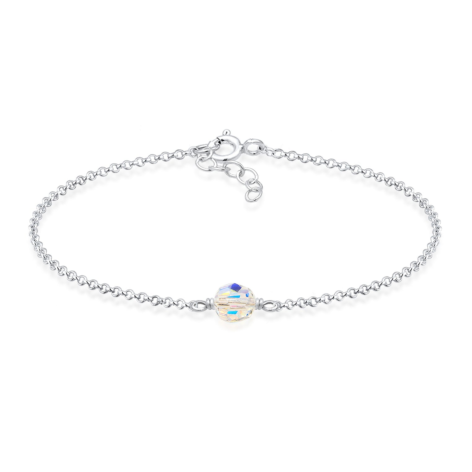 Silber - Elli | Armband | Kristall ( Weiß ) | 925er Sterling Silber