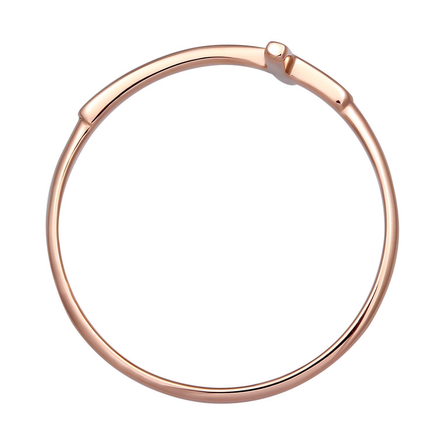 Roségold - Elli PREMIUM | Ring Kreuz | 750 Roségold