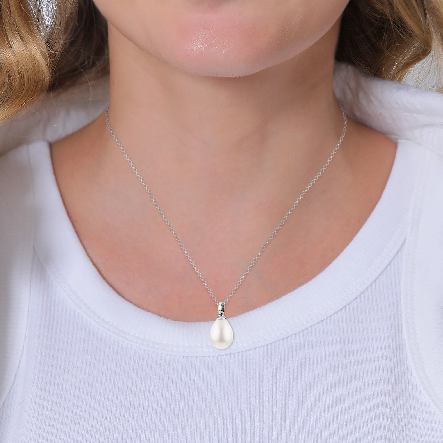 Silber - Nenalina | Anhänger | Perle | 925er Sterling Silber