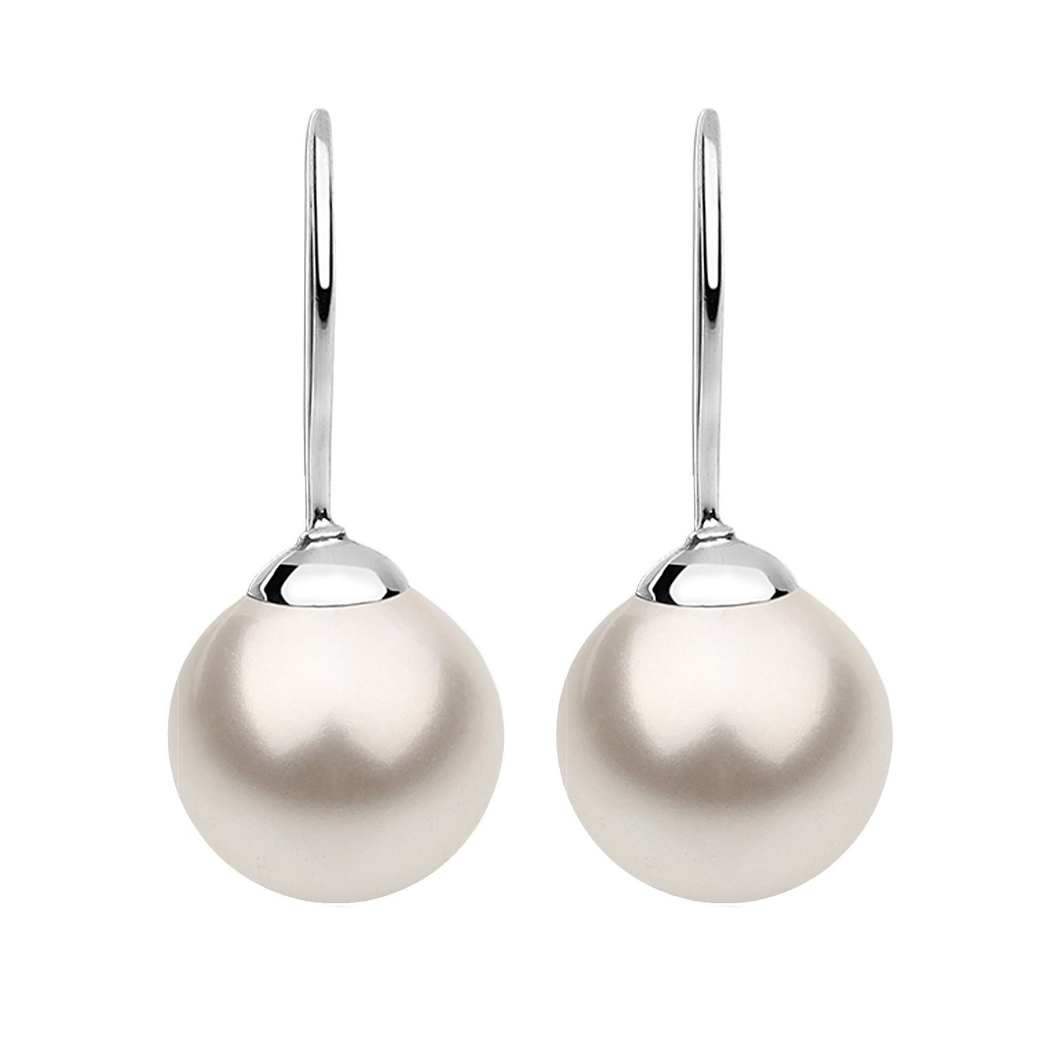 Weiß - Nenalina | Ohrhänger | Perle | 925er Sterling Silber