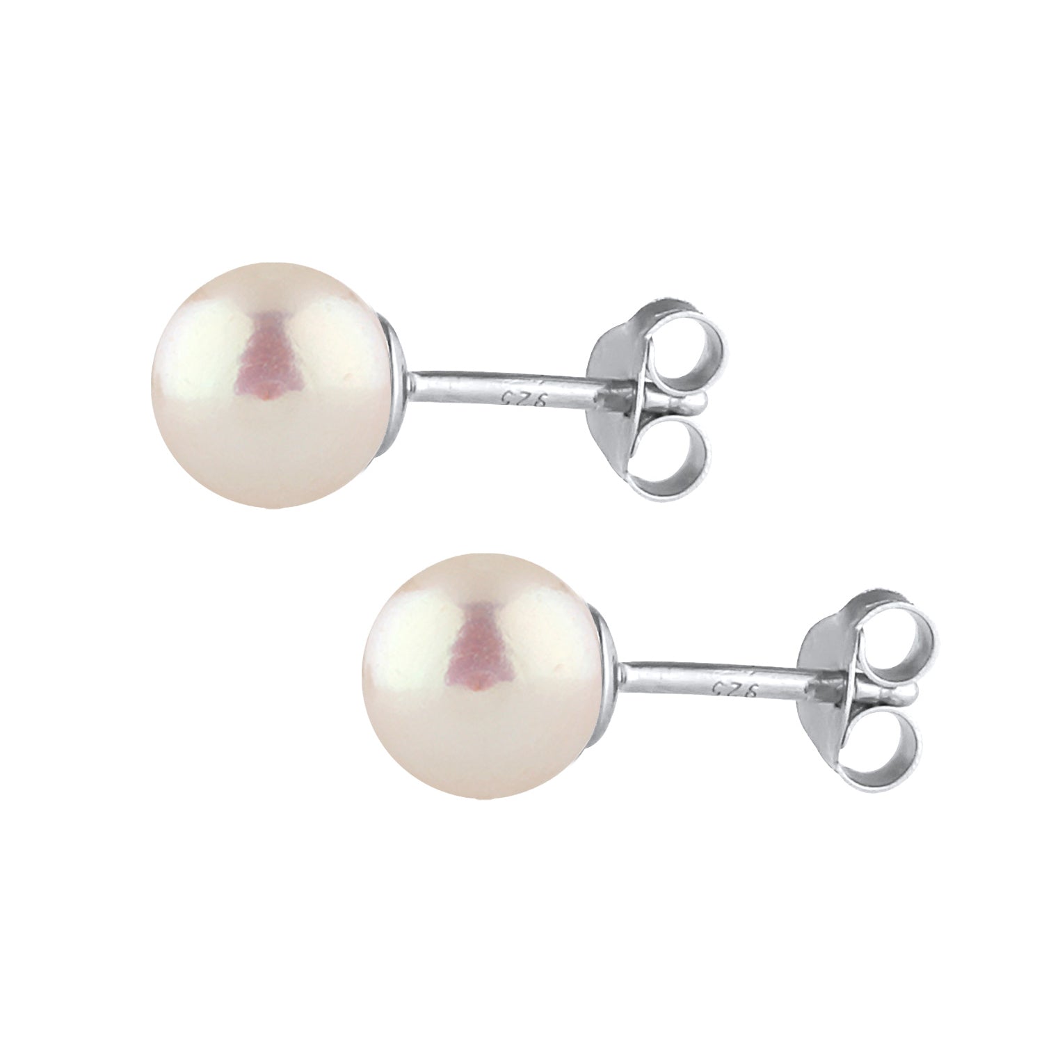 Silber - Nenalina | Ohrstecker | Süßwasserperle | 925er Sterling Silber