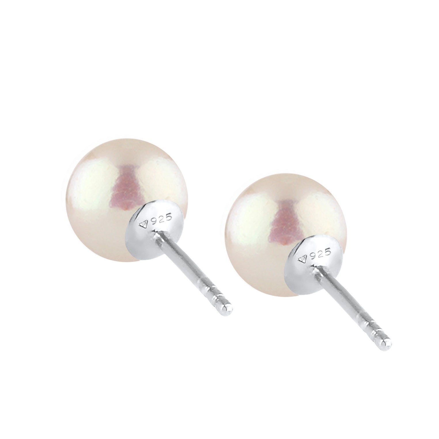 Silber - Nenalina | Ohrstecker | Süßwasserperle | 925er Sterling Silber