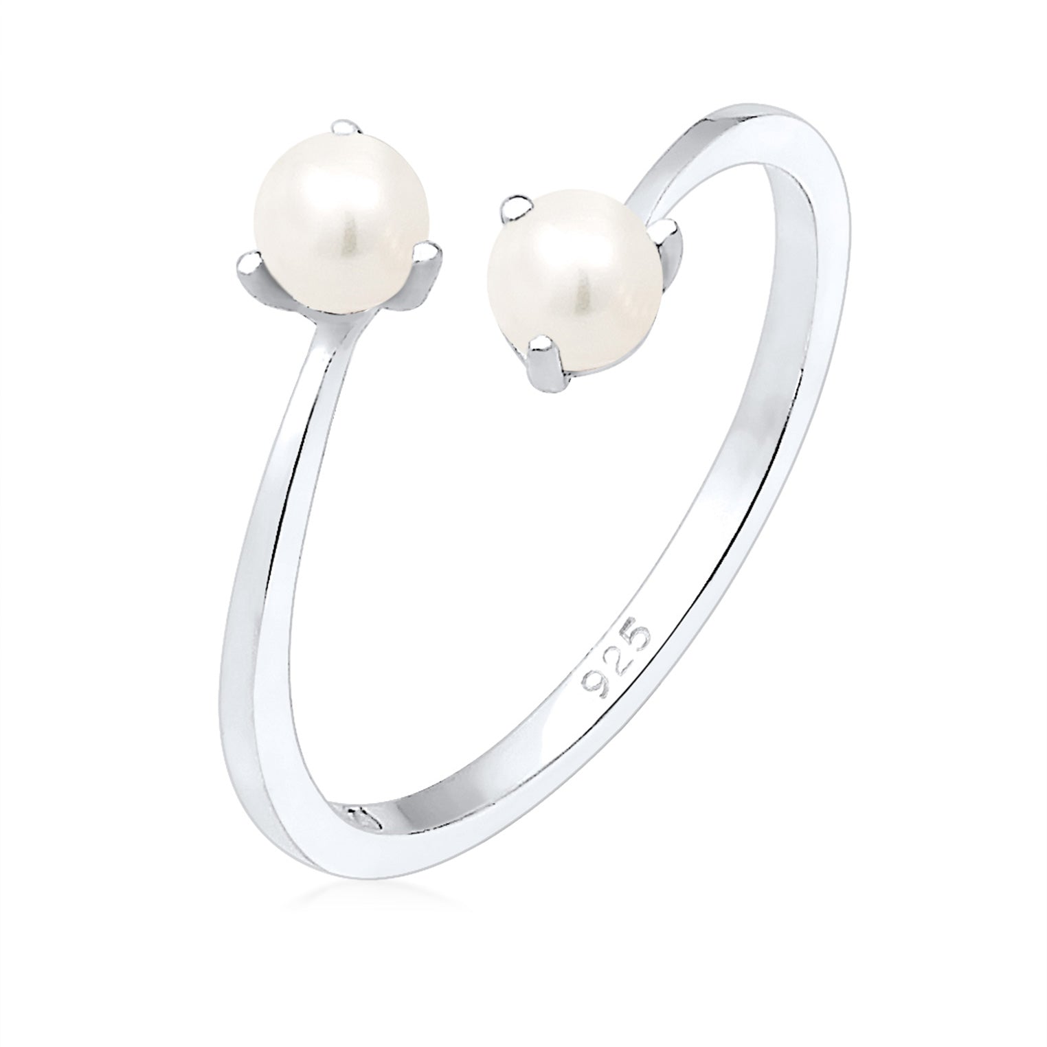 Silber - Elli | Ring | Süßwasserperle | 925er Sterling Silber