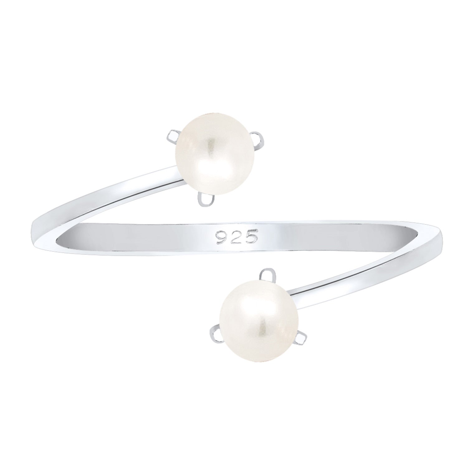 Silber - Elli | Ring | Süßwasserperle | 925er Sterling Silber