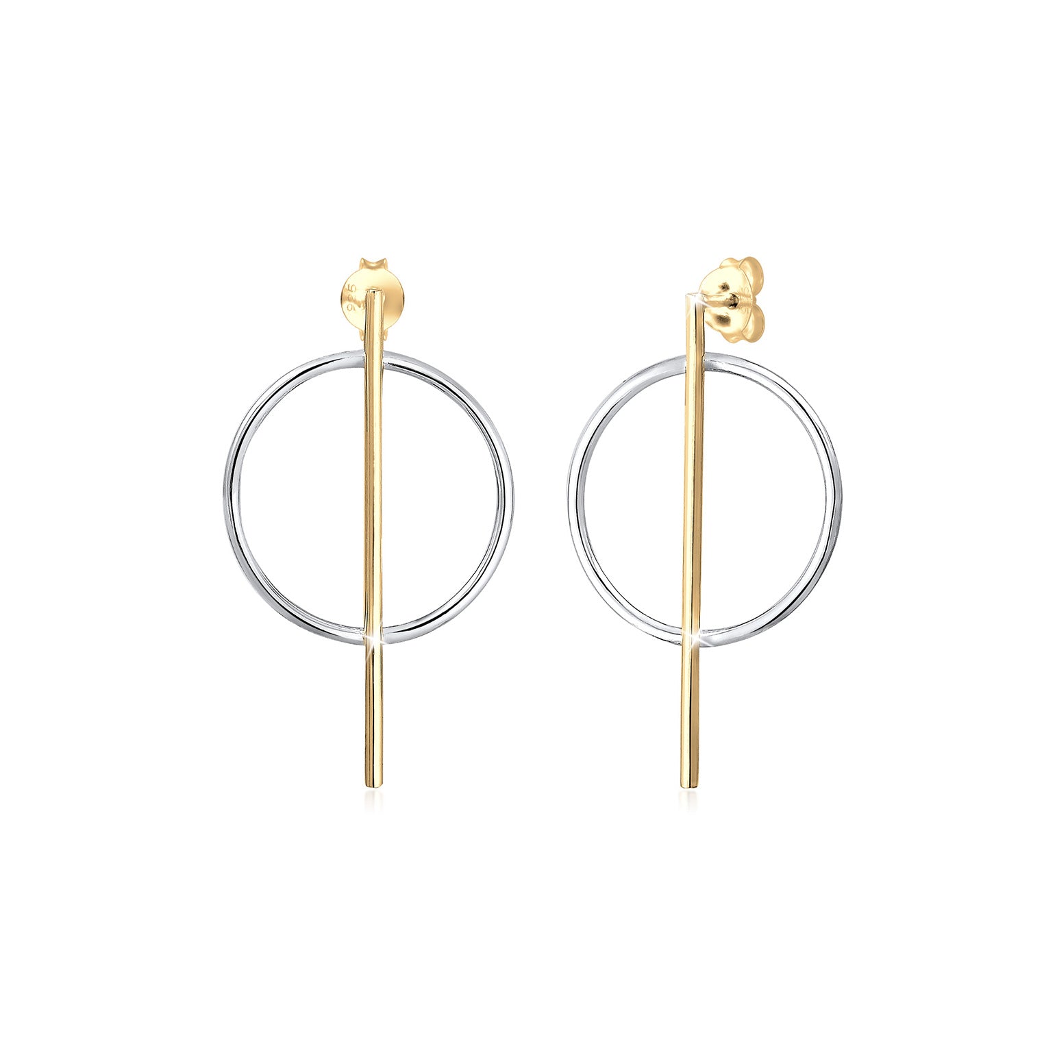 Gold - Elli | Ohrstecker | 925 Sterling Silber vergoldet