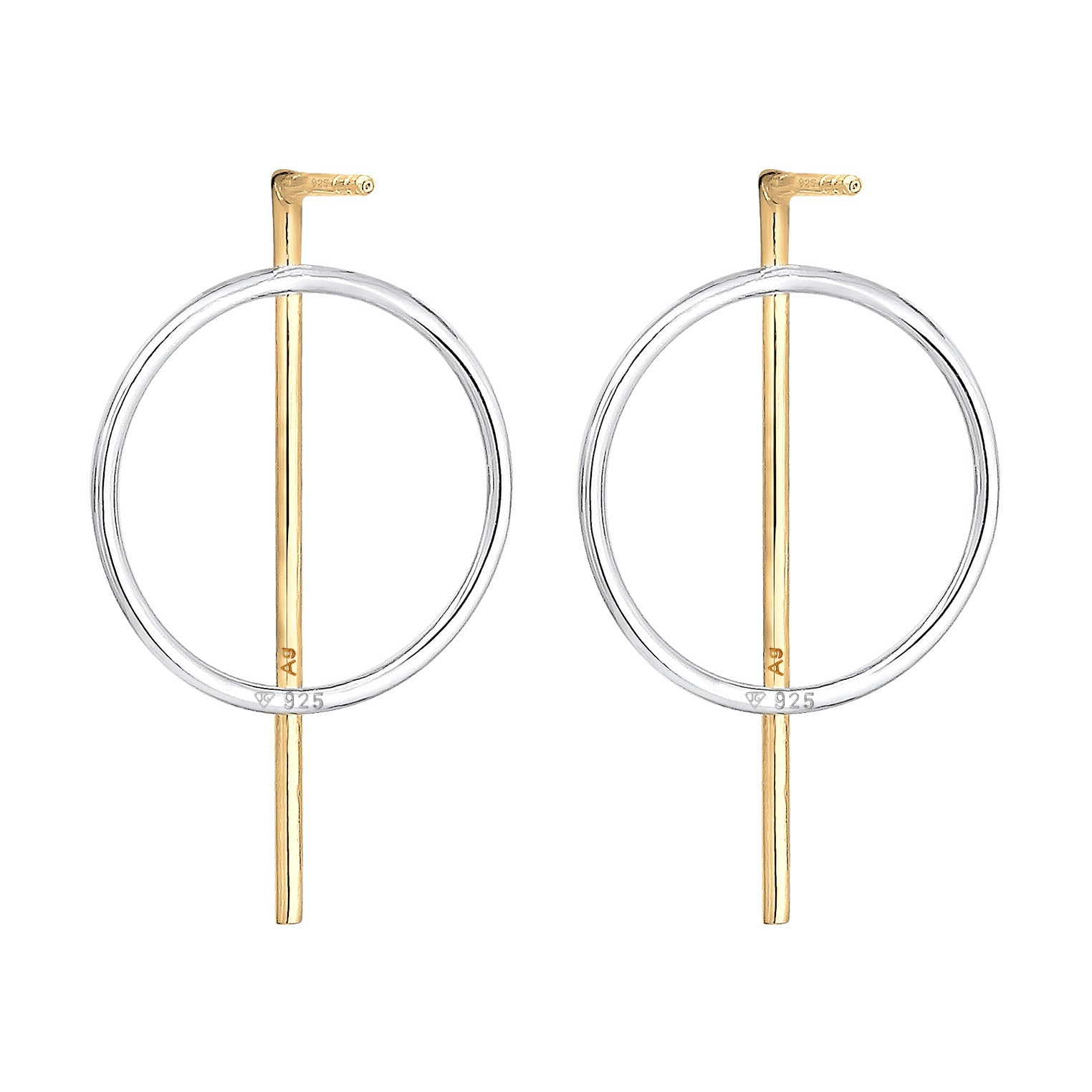 Gold - Elli | Ohrstecker | 925 Sterling Silber vergoldet