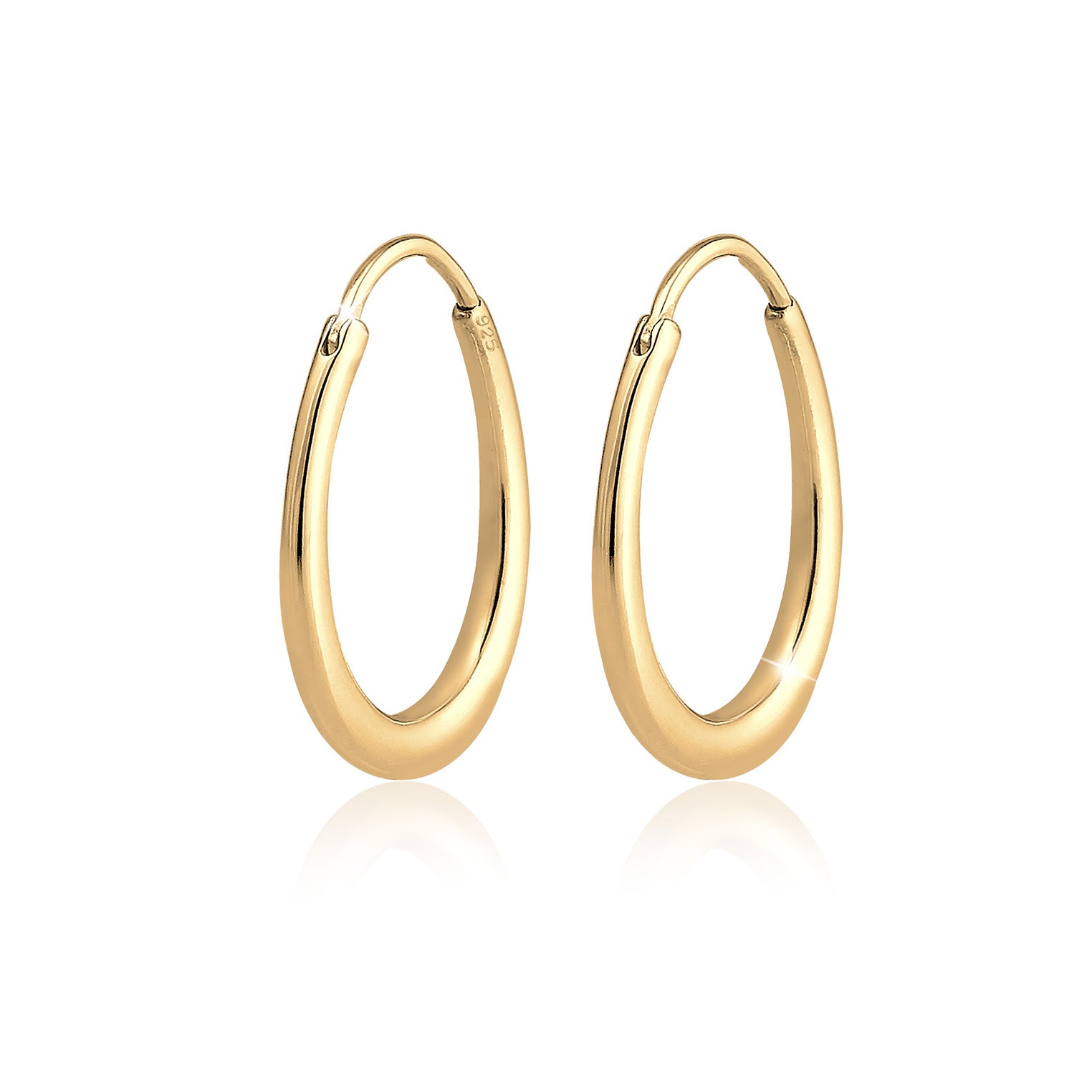 Gold - Elli | Creole | 925 Sterling Silber vergoldet
