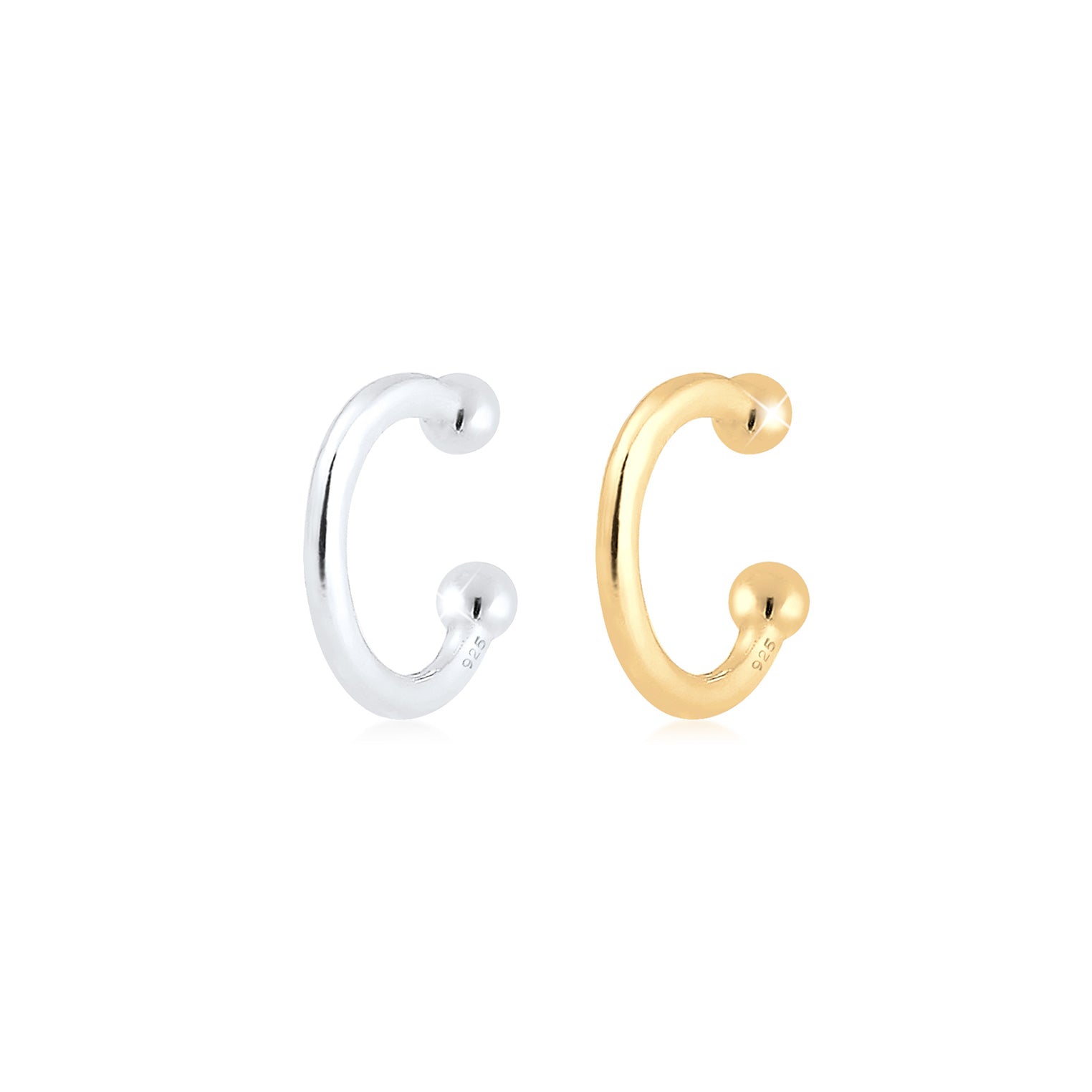 Silber - Elli | Earcuff | 925 Sterling Silber vergoldet