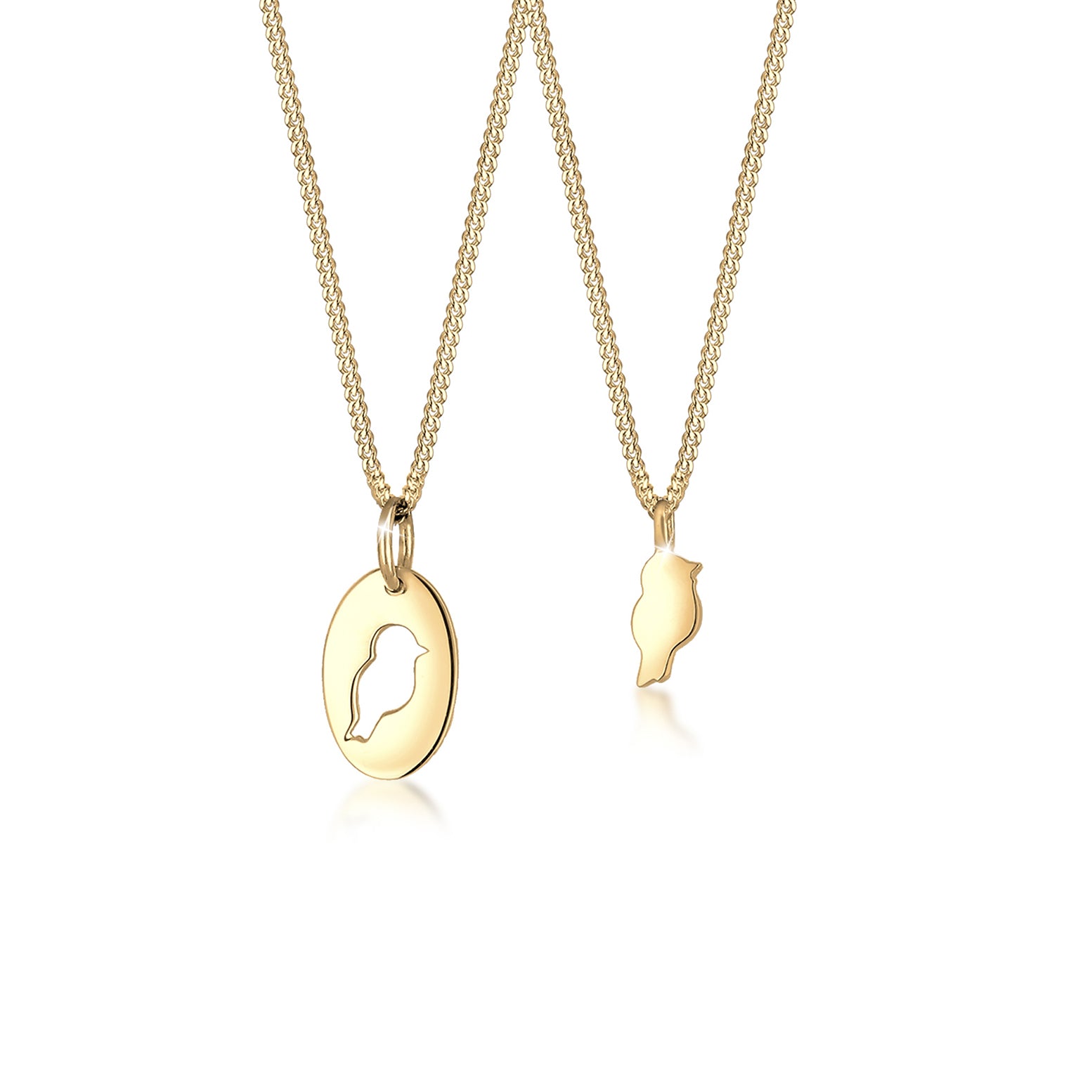 Gold - Elli | Halskettenset Mutter Kind| 925er Sterling Silber vergoldet
