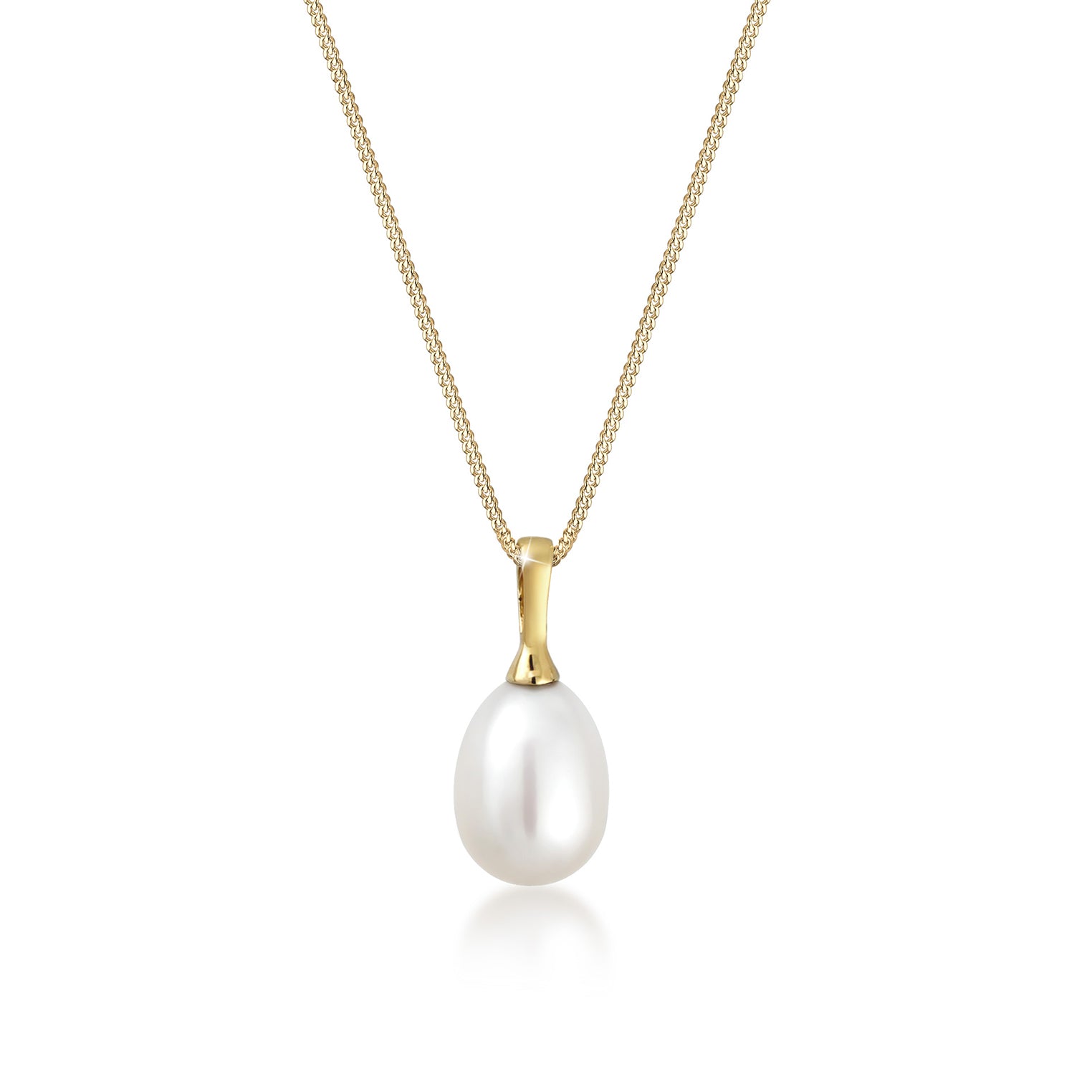 Gold - Elli PREMIUM | Halskette | Süßwasserperle | 375 Gelbgold
