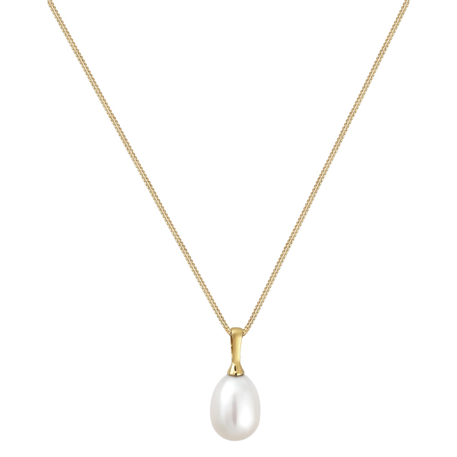 Gold - Elli PREMIUM | Halskette | Süßwasserperle | 375 Gelbgold