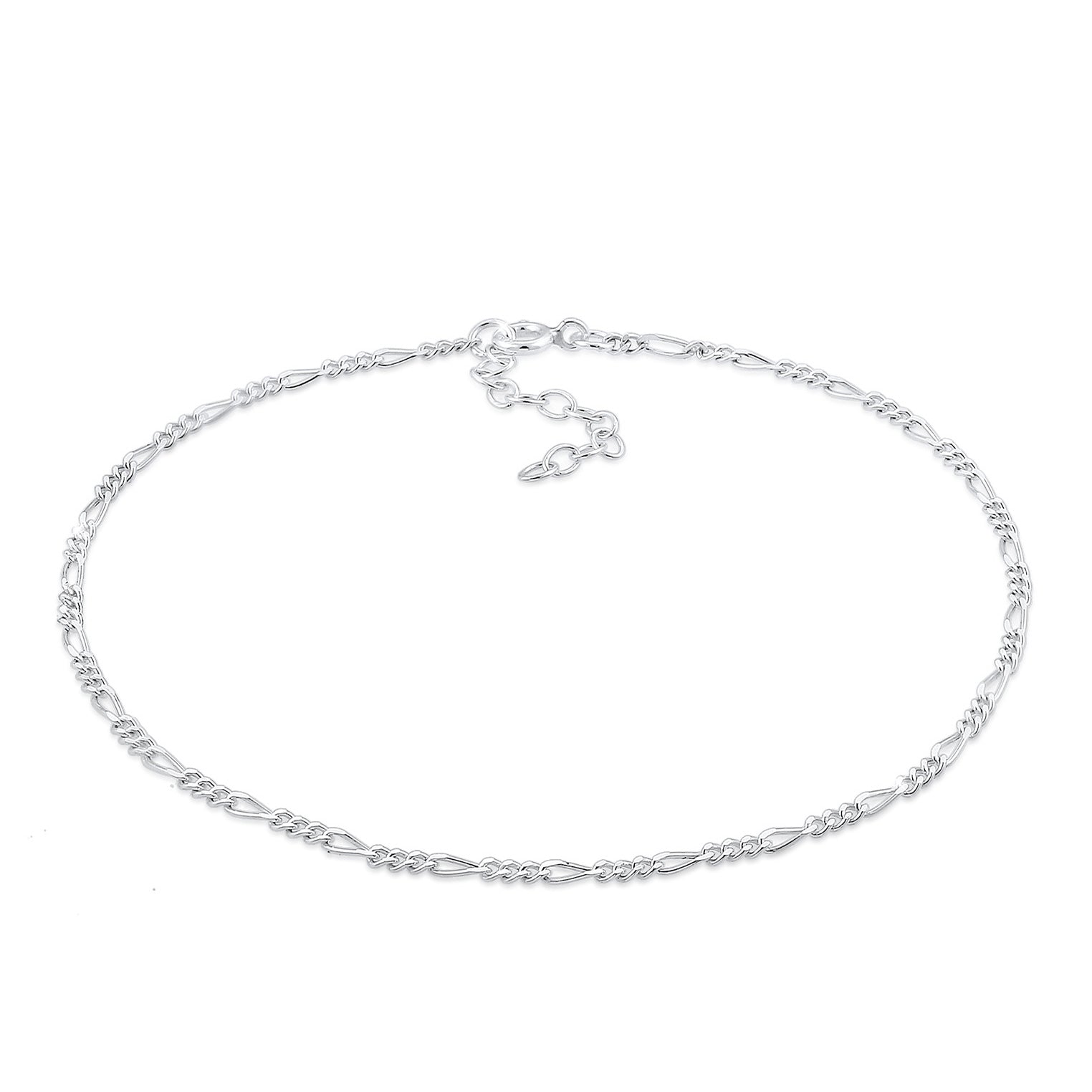 Silber - Elli | Figaro-Fußkettchen | 925er Sterling Silber