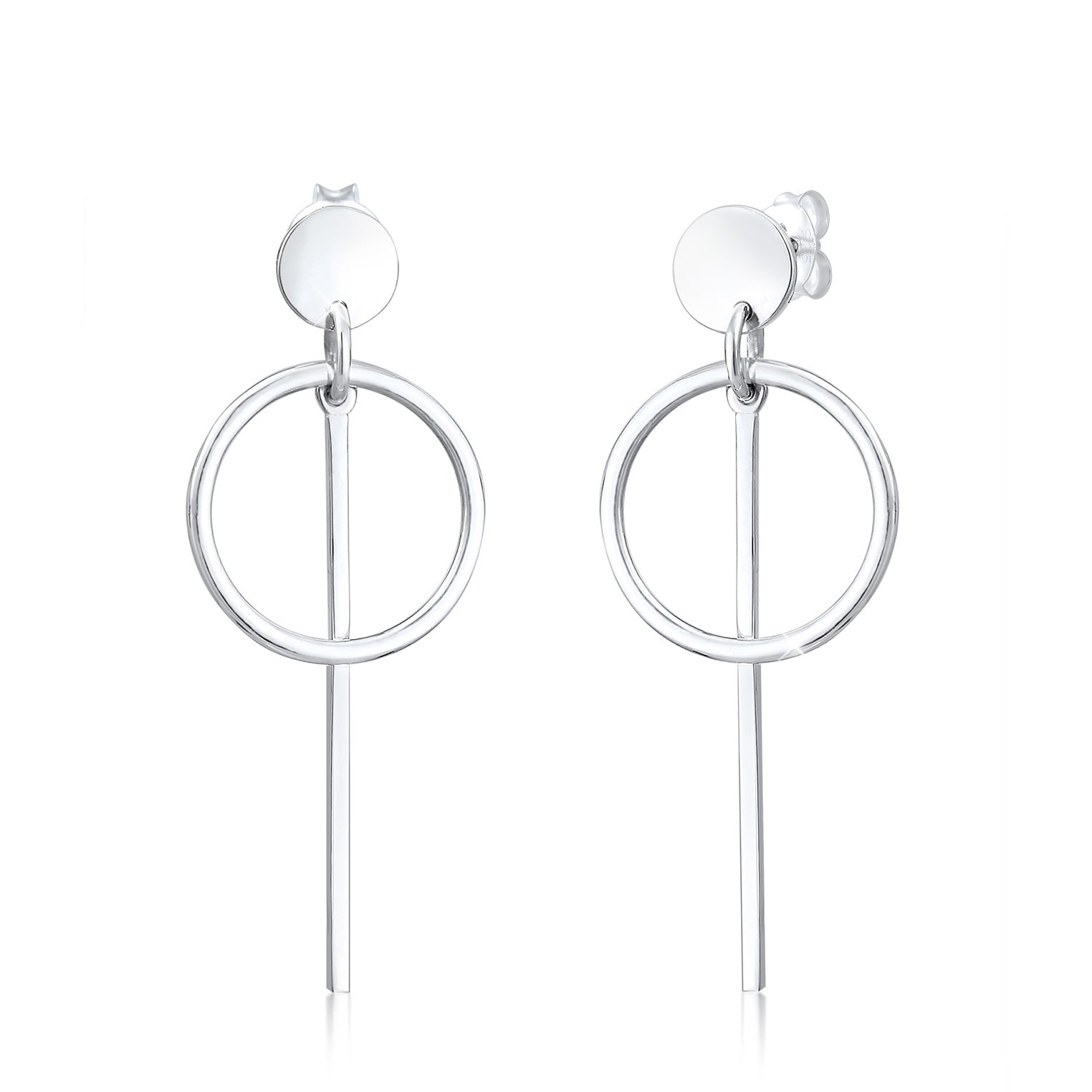 Silber - Elli | Ohrhänger Geo | 925er Sterling Silber