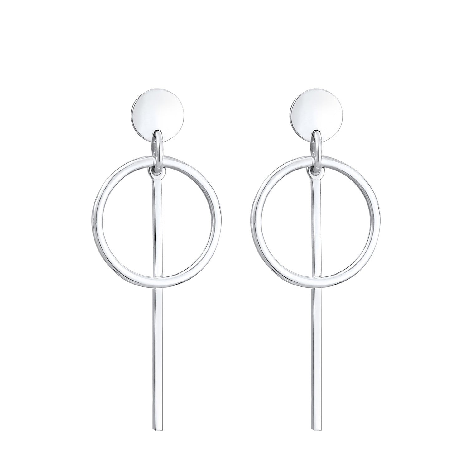 Silber - Elli | Ohrhänger Geo | 925er Sterling Silber