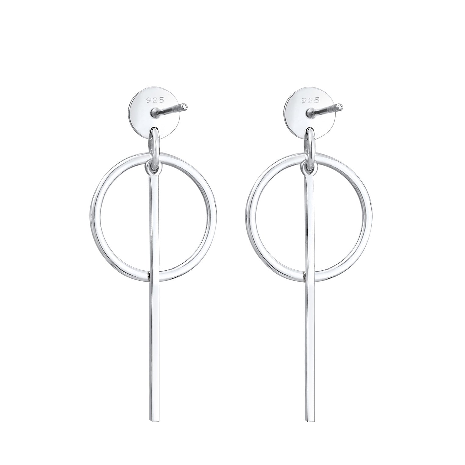 Silber - Elli | Ohrhänger Geo | 925er Sterling Silber