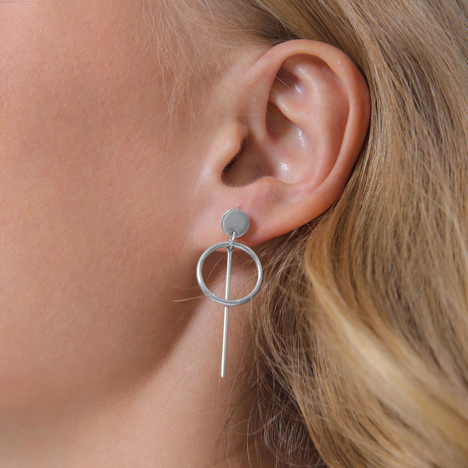 Silber - Elli | Ohrhänger Geo | 925er Sterling Silber