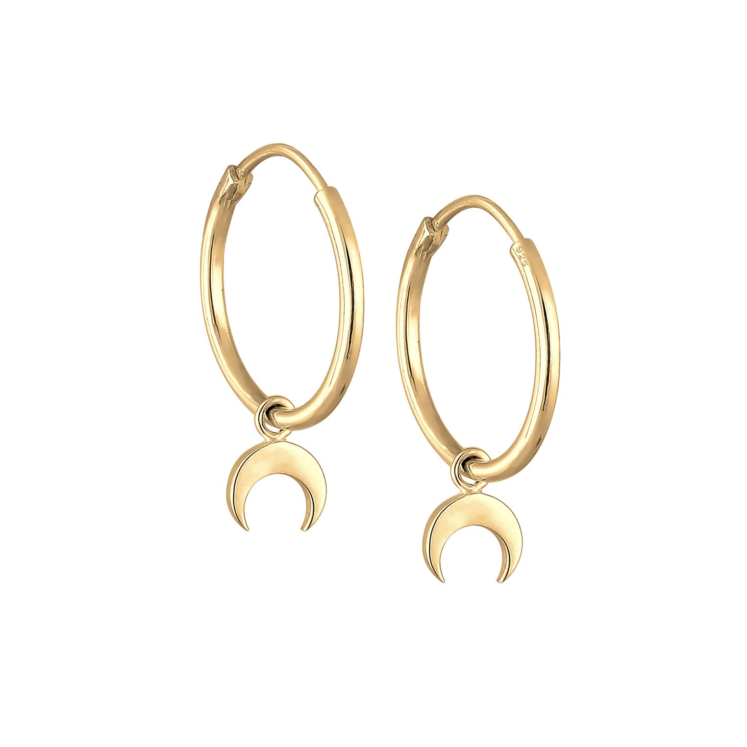 Gold - Elli | Creole | 925 Sterling Silber vergoldet