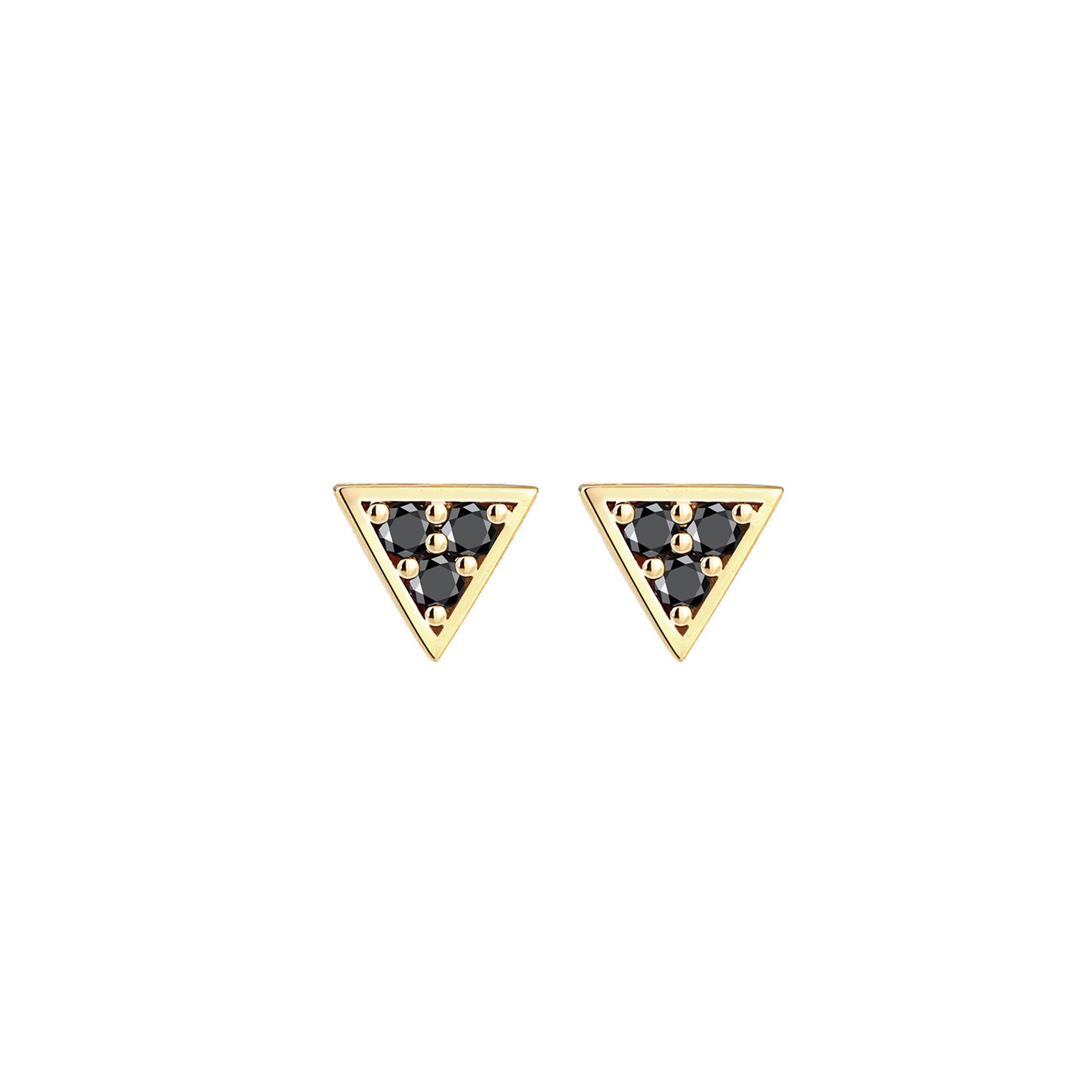 Gold - Elli DIAMONDS | Ohrstecker | Diamant ( Schwarz, 0,09 ct ) | 375 Gelbgold