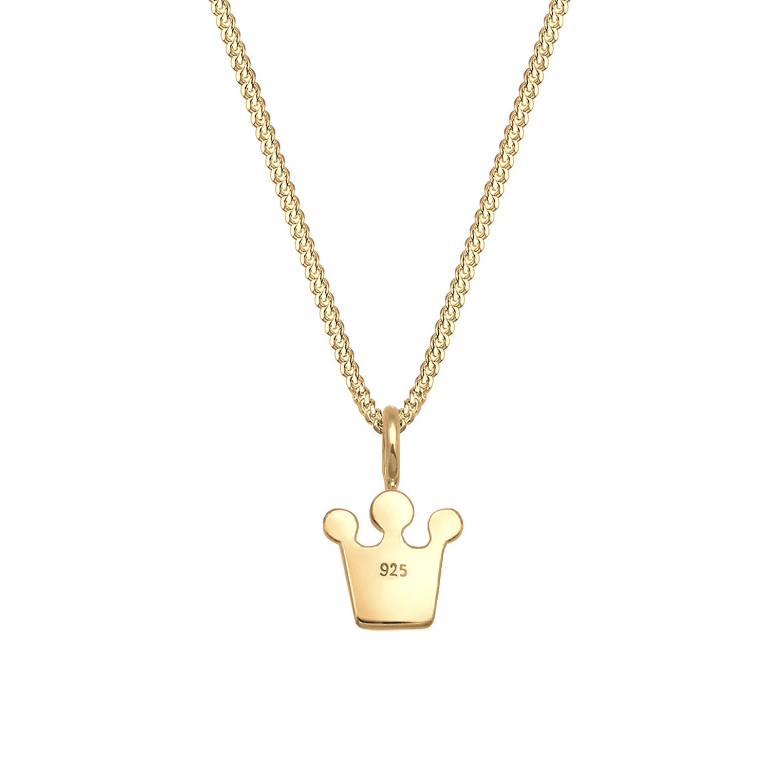 Gold - Elli | Halskette Krone | Mit Kristallen von Swarovski® (Weiß) | 925 Sterling Silber vergoldet