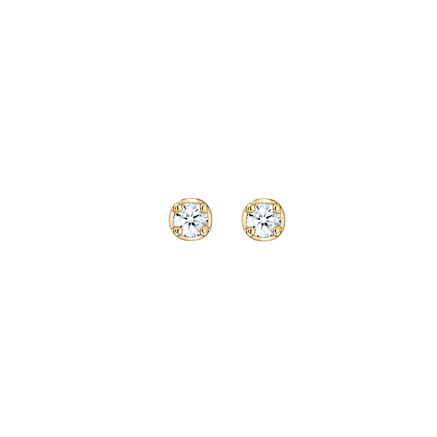 Weiß - Elli DIAMONDS | Ohrstecker | Diamant ( Weiß, 0,03 ct ) | 375 Gelbgold