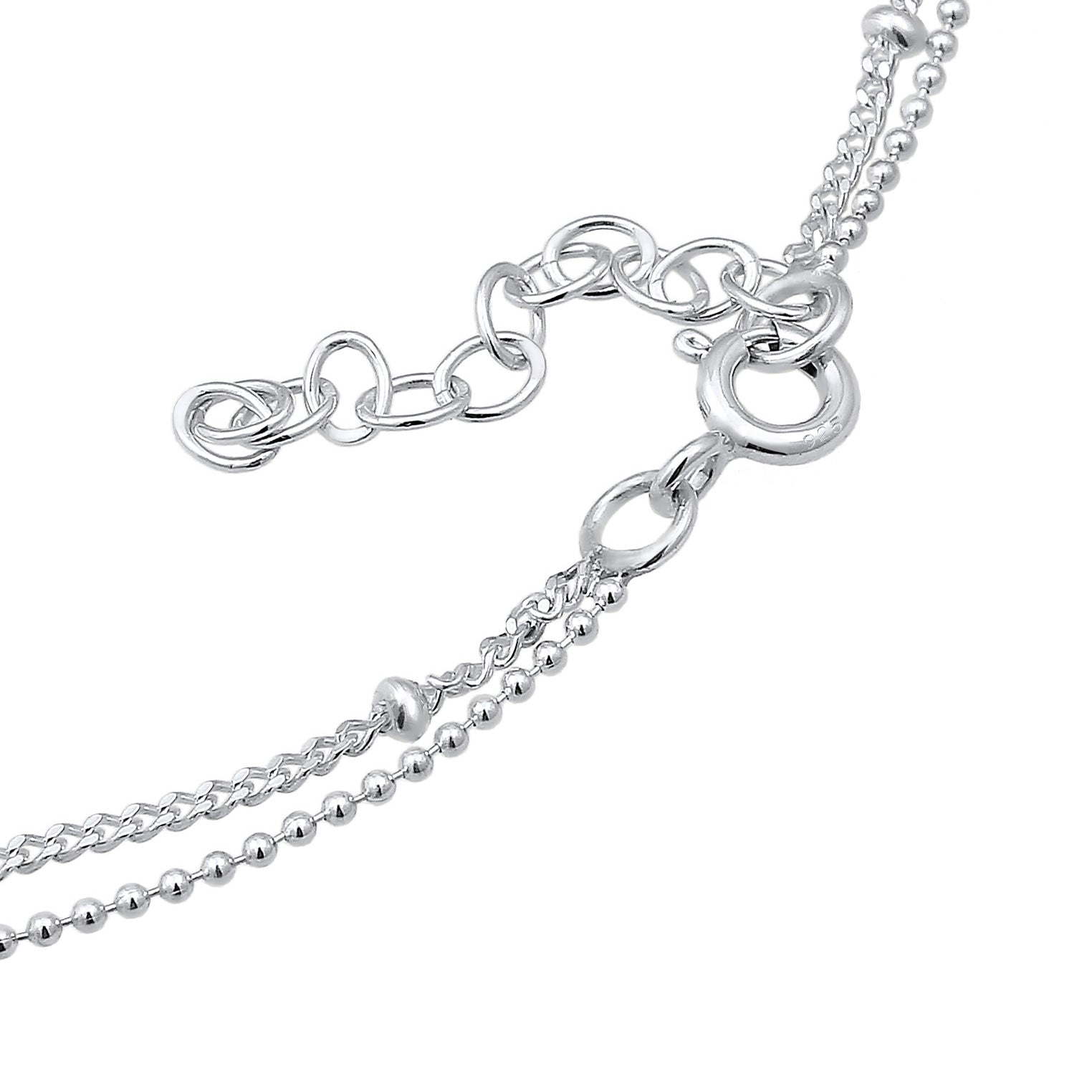 Silber - Elli | Kugel-Gliederarmband Geo | 925er Sterling Silber