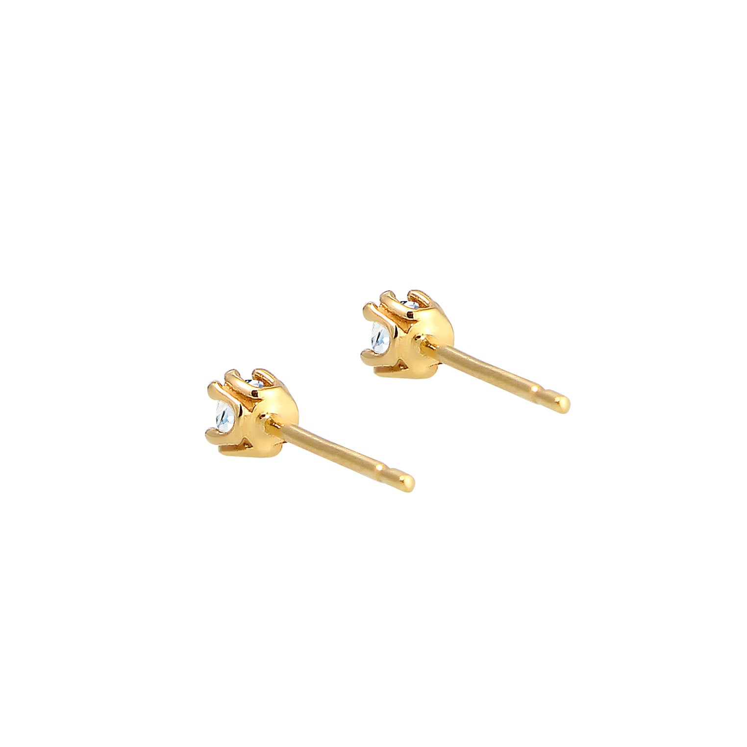 Gold - Elli DIAMONDS | Solitär-Ohrring | Diamant ( Weiß, 0,06 ct ) | 585 Gelbgold