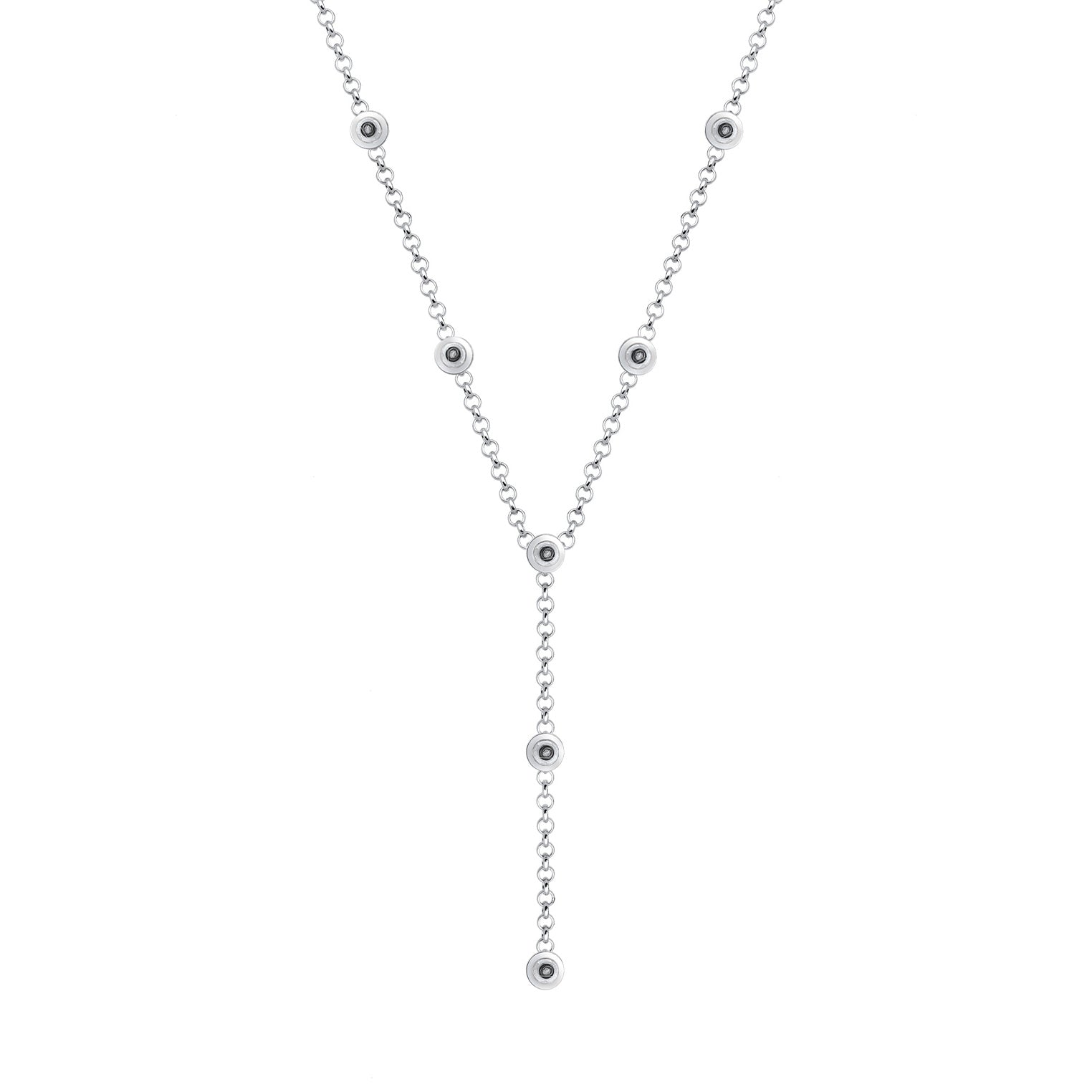 Silber - Elli | Y-Halskette | Mit Kristallen von Swarovski® (Weiß) | 925er Sterling Silber